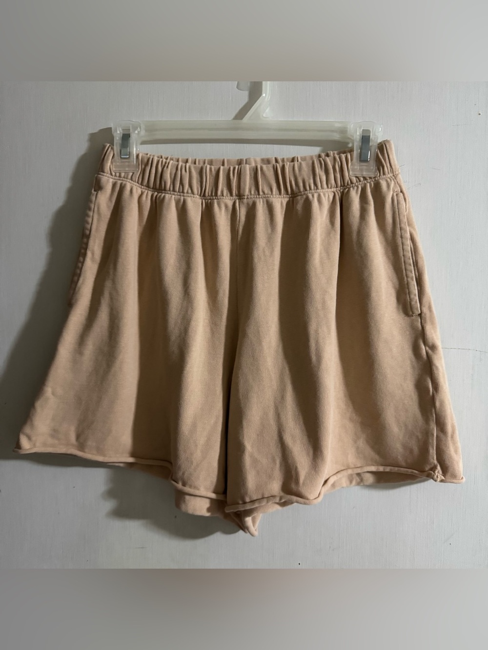 Aerie High-Rise Pull-On Lounge Shorts‎ - Beige Tan, Size S